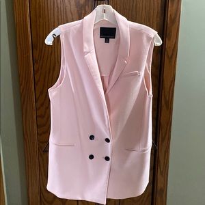 Banana Republic petite pink knit tunic vest